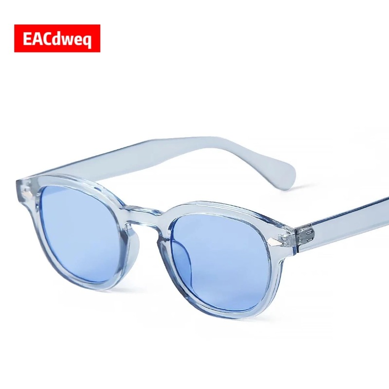 Women'S Fashion Eyeglasses - Gafas de Sol Redondas Transparentes Azules