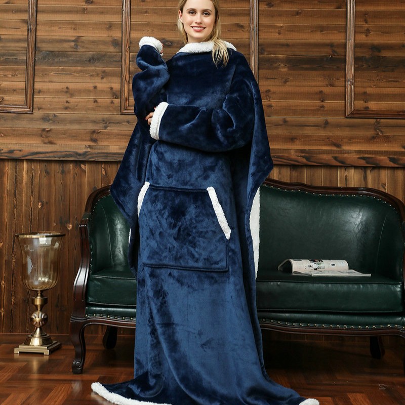 Hoodie Women Oversized - Manta de Franela Súper Larga y