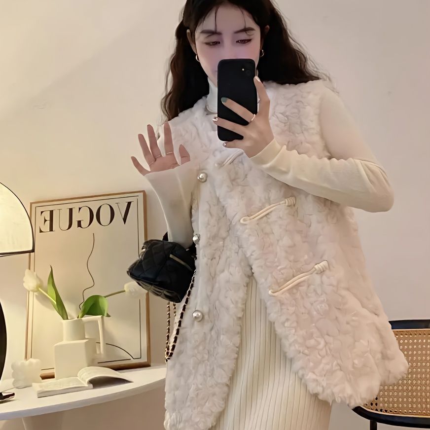 Women'S Fashion Gilet - Chalecos de mujer de felpa de
