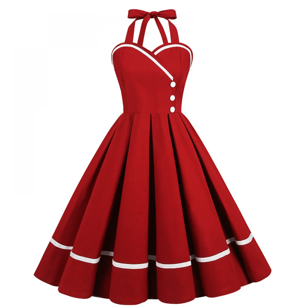 Women Fashion 80S - Vestido Retro de Halloween de los