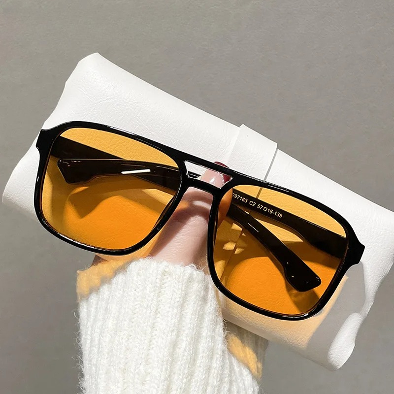 Women'S Fashion Eyeglasses - Gafas de Sol Cuadradas con Doble