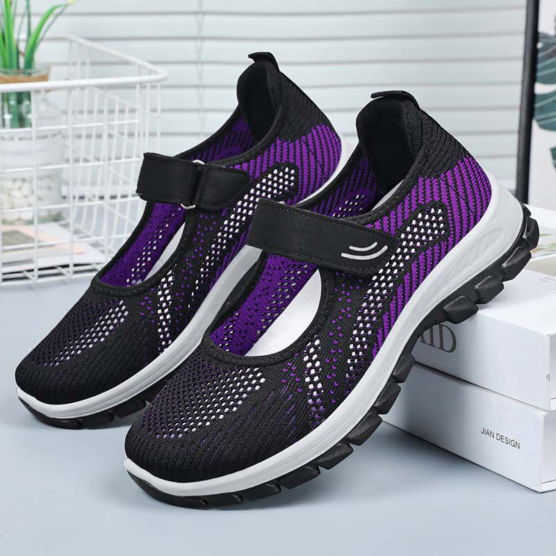 Women'S Fashion Velcro Sneakers - Zapatillas deportivas de malla transpirable para