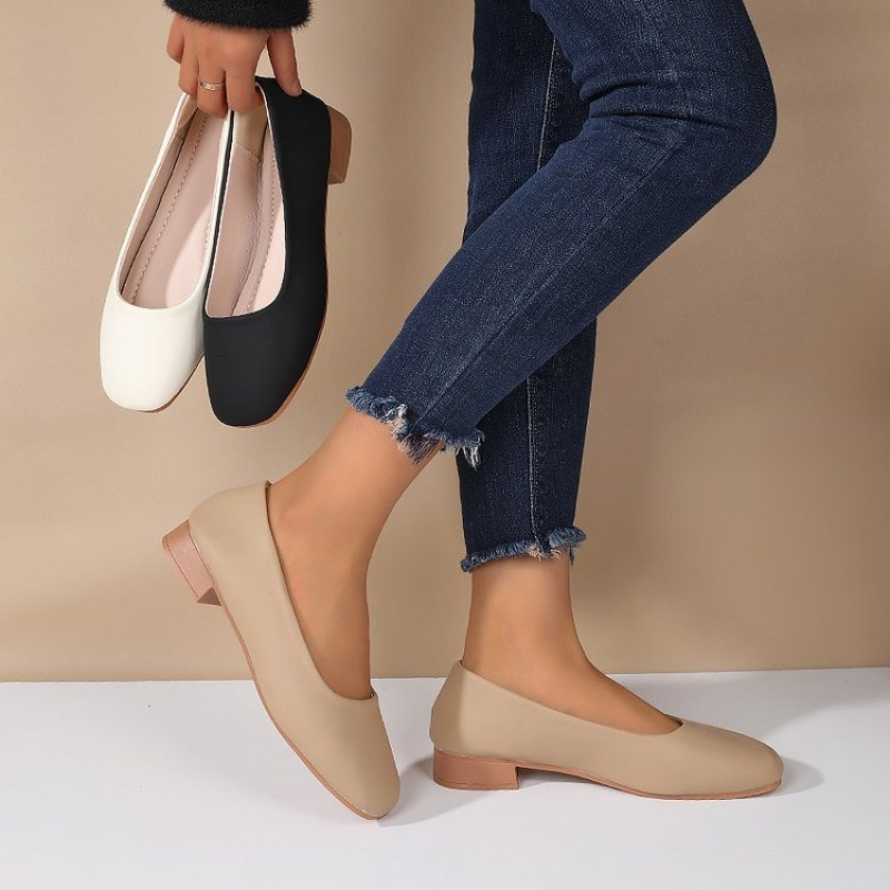 Women'S Fashion Shoes - Zapatos de Piel Suave con Punta