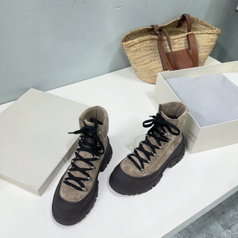Women'S Fashion Hiking Boots - Otoño Invierno nuevo cuero real maté