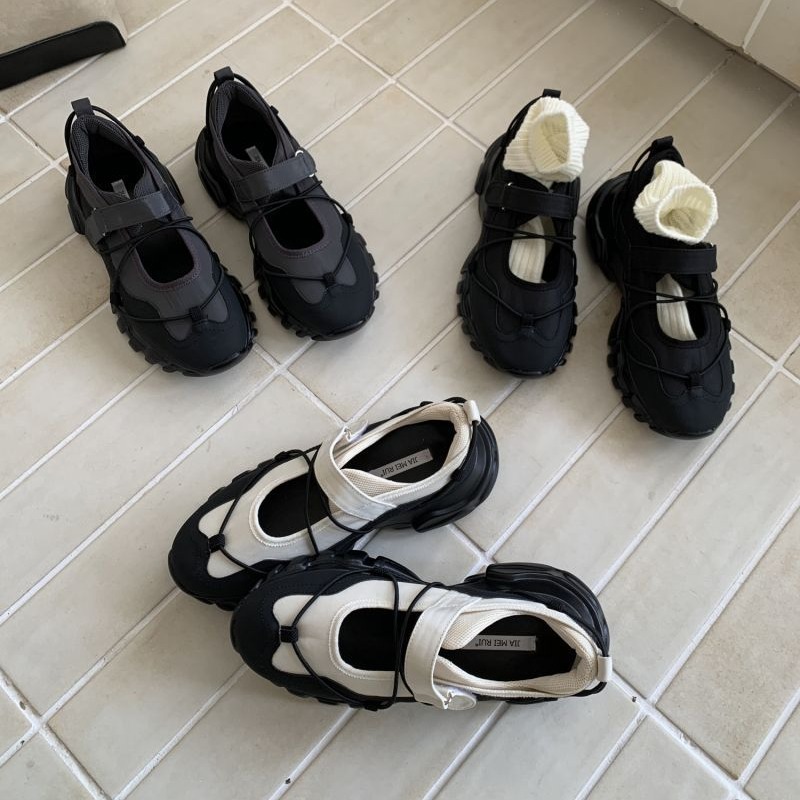 Women'S Fashion Velcro Sneakers - Zapatos deportivos con plataforma gruesa estilo