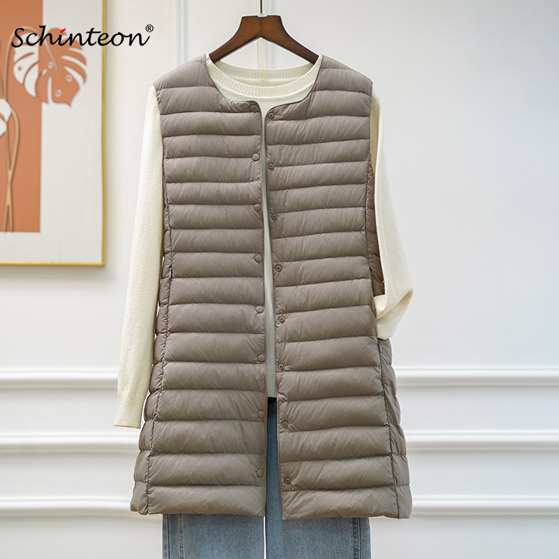 Women'S Fashion Gilet - Chaleco de Plumón Ultraligero Schinteon para