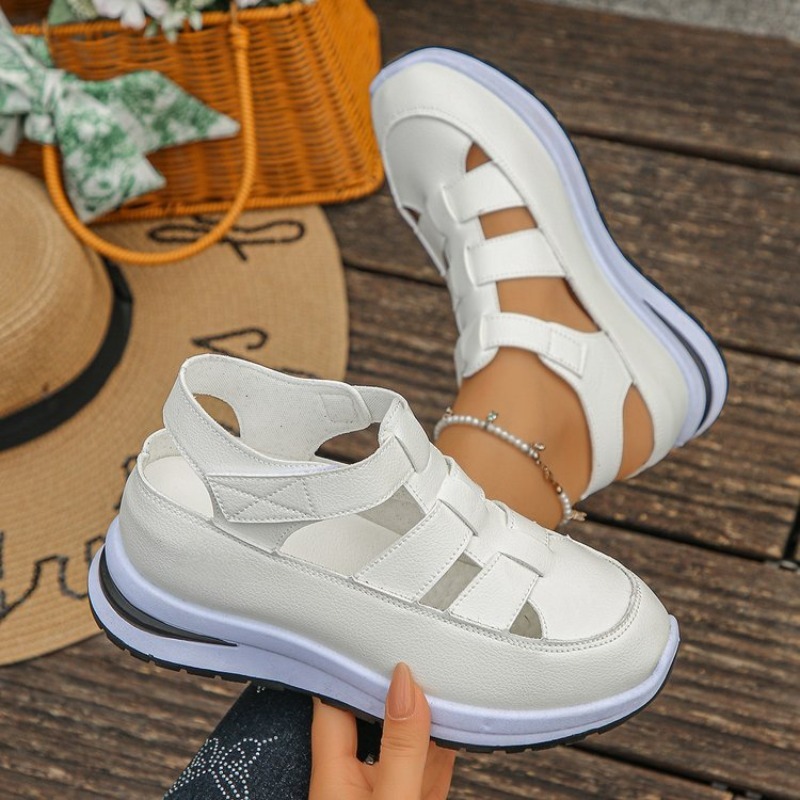 Women'S Fashion Velcro Sneakers - Sandalias Deportivas de Plataforma para Mujer,