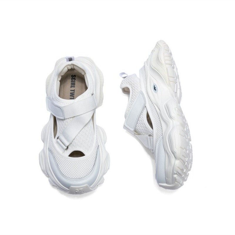 Women'S Fashion Velcro Sneakers - Zapatos de papá transpirables huecos para