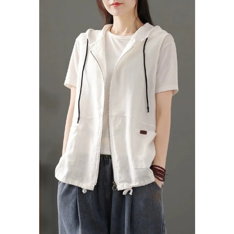 Women'S Fashion Gilet - Chaleco con capucha de mezcla de