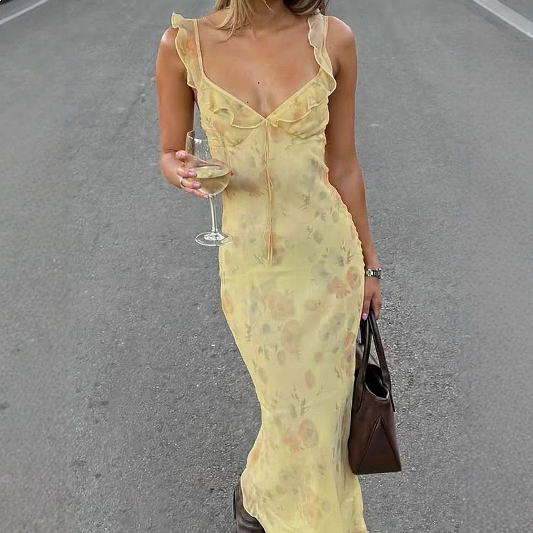 Bodycon Dress Women - Vestido Halter Estampado Sexy de Verano