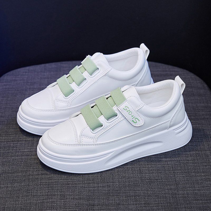 Women'S Fashion Velcro Sneakers - Zapatillas altas blancas para mujer, calzado