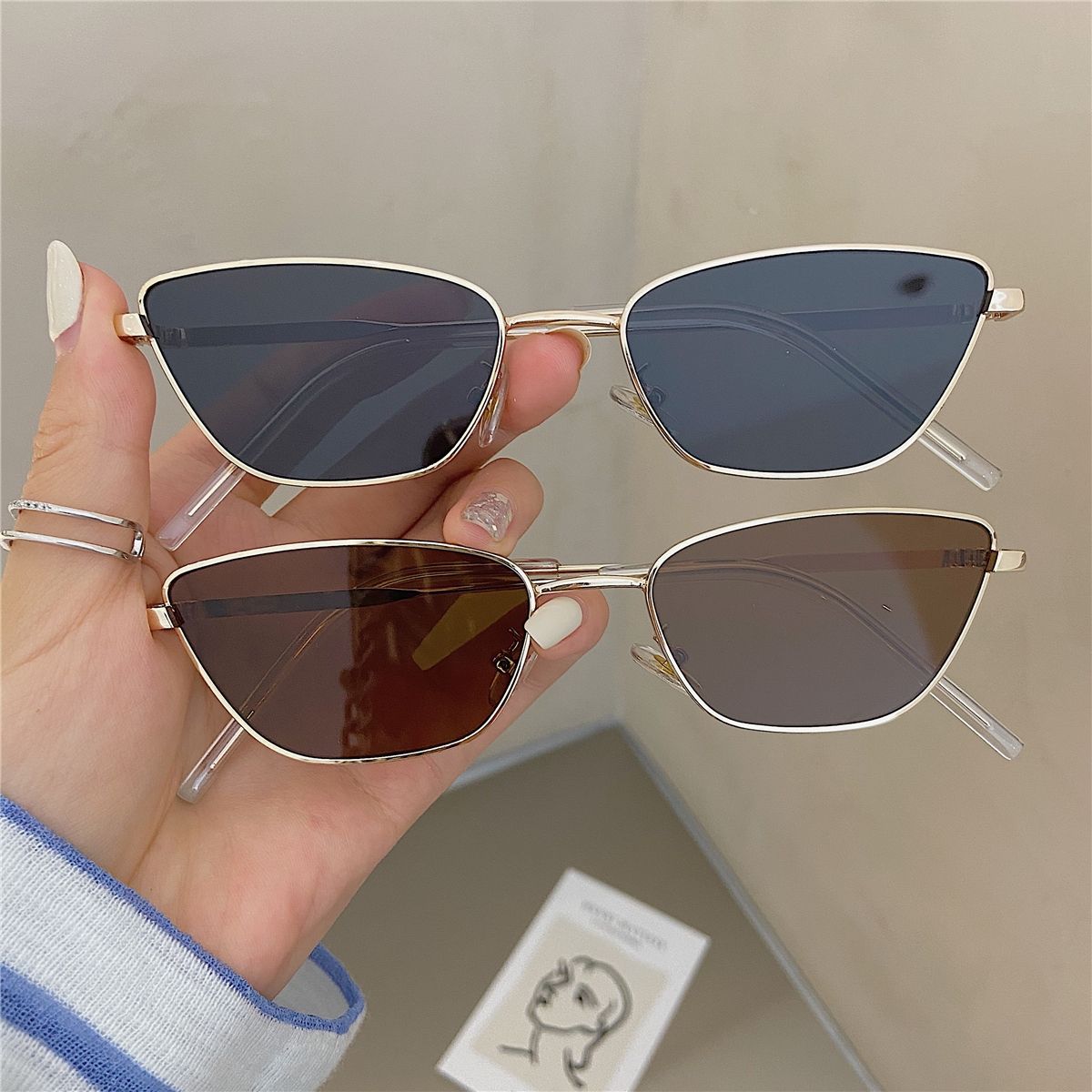Women'S Fashion Eyeglasses - Gafas de Sol Metálicas con Forma