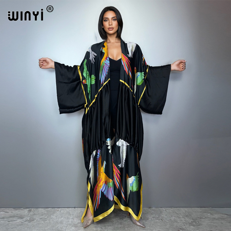 Women'S Fashion Kimono - WINYI estampado boho kimono maxi ropa
