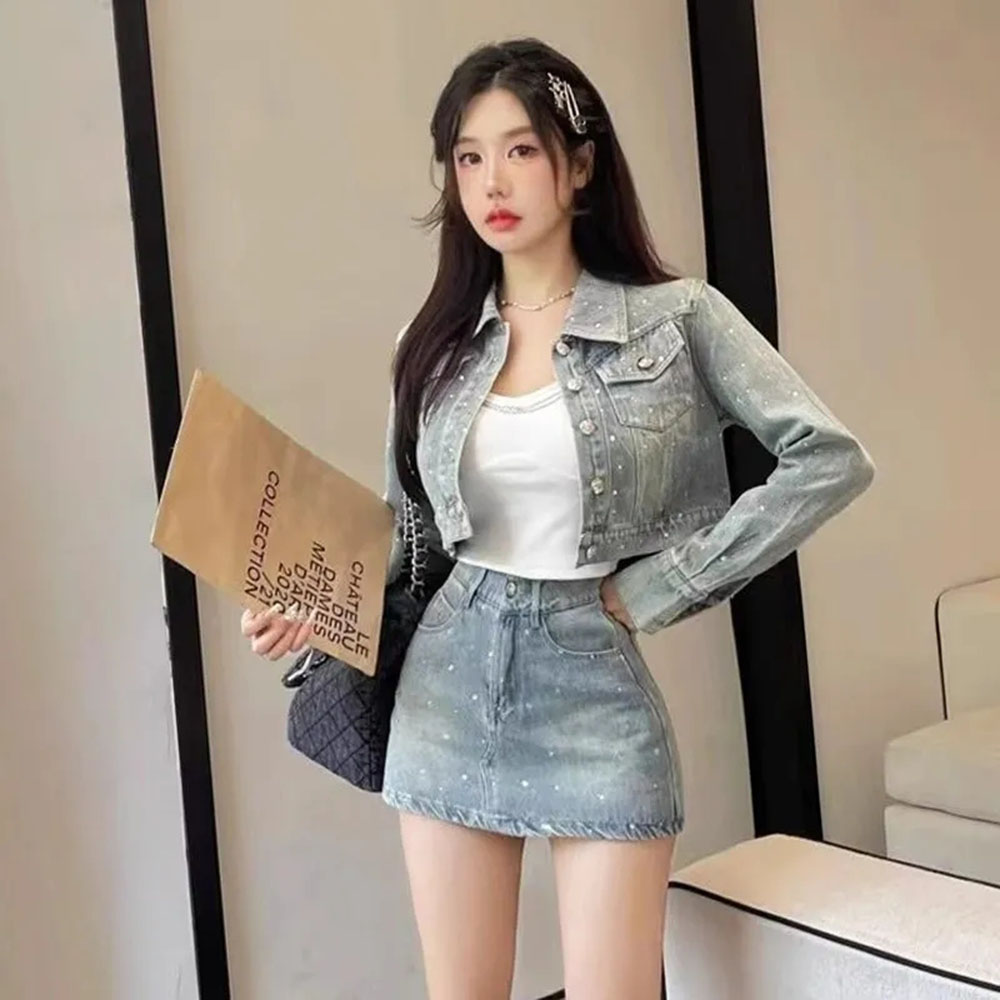 Women'S Fashion Denim Jacket - Chaqueta de mezclilla con temperamento de
