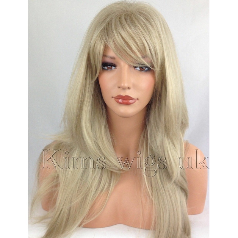 Women Fashion Uk - Peluca de Cabello Largo Rubio para