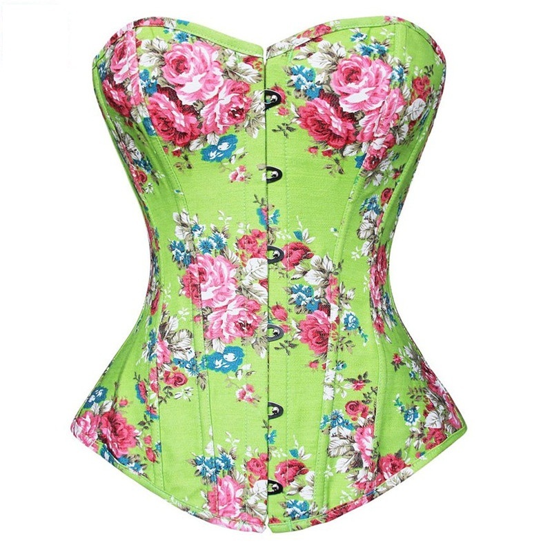 Women'S Fashion Victorian - Caudatus-corsés con estampado de flores para