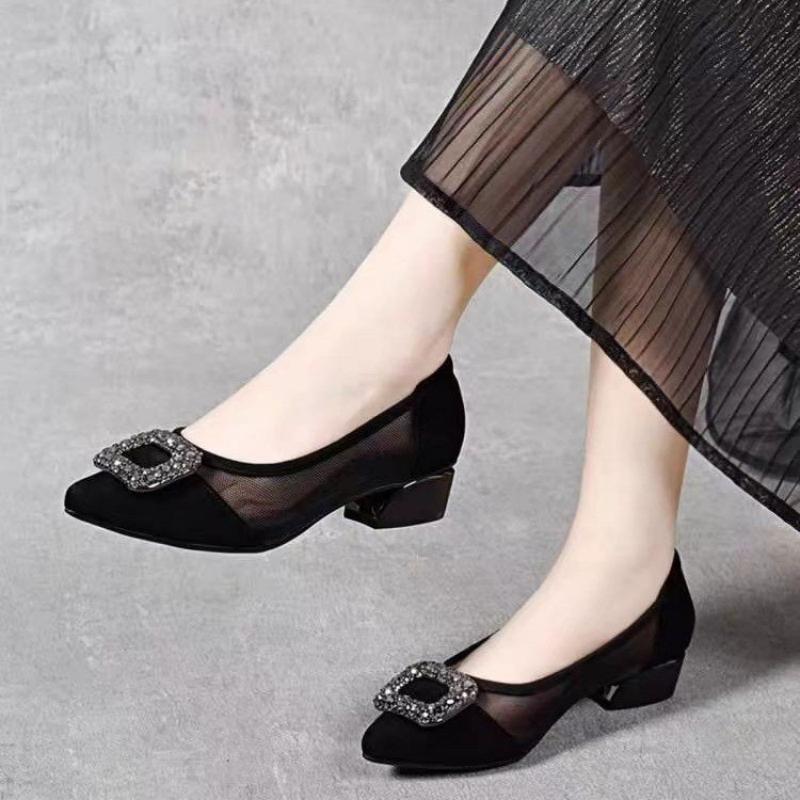 Women'S Fashion Shoes - Elegantes Zapatos de Tacón Cuadrado con