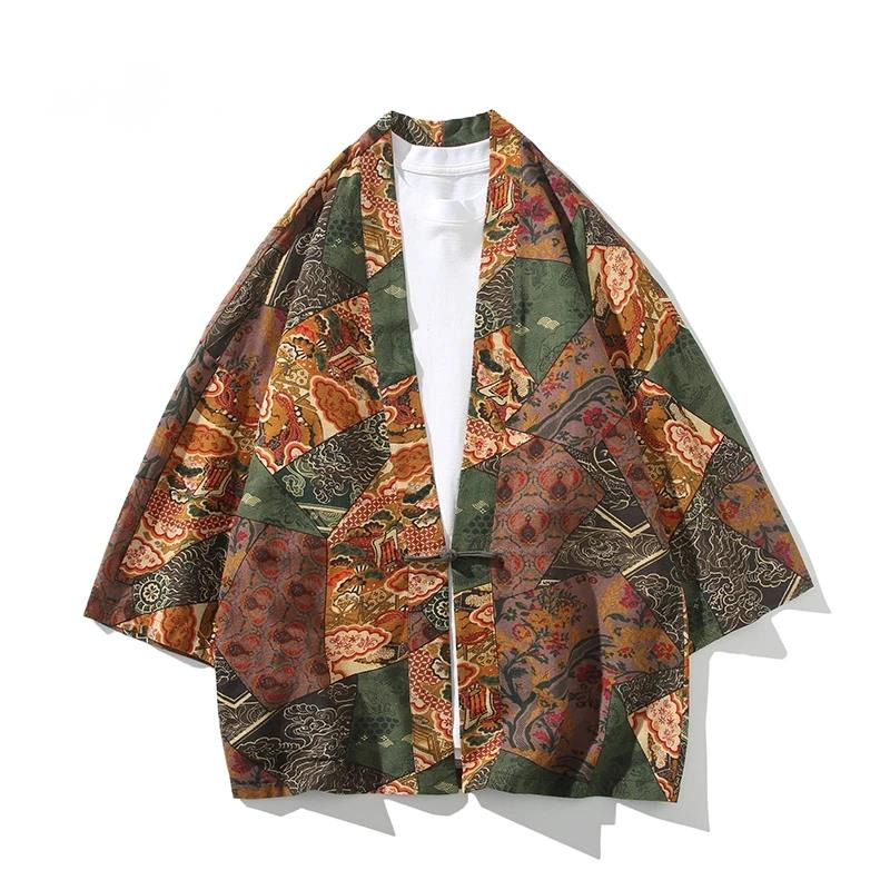 Women'S Fashion Kimono - Estilo étnico estampado Yukata hombres mujeres