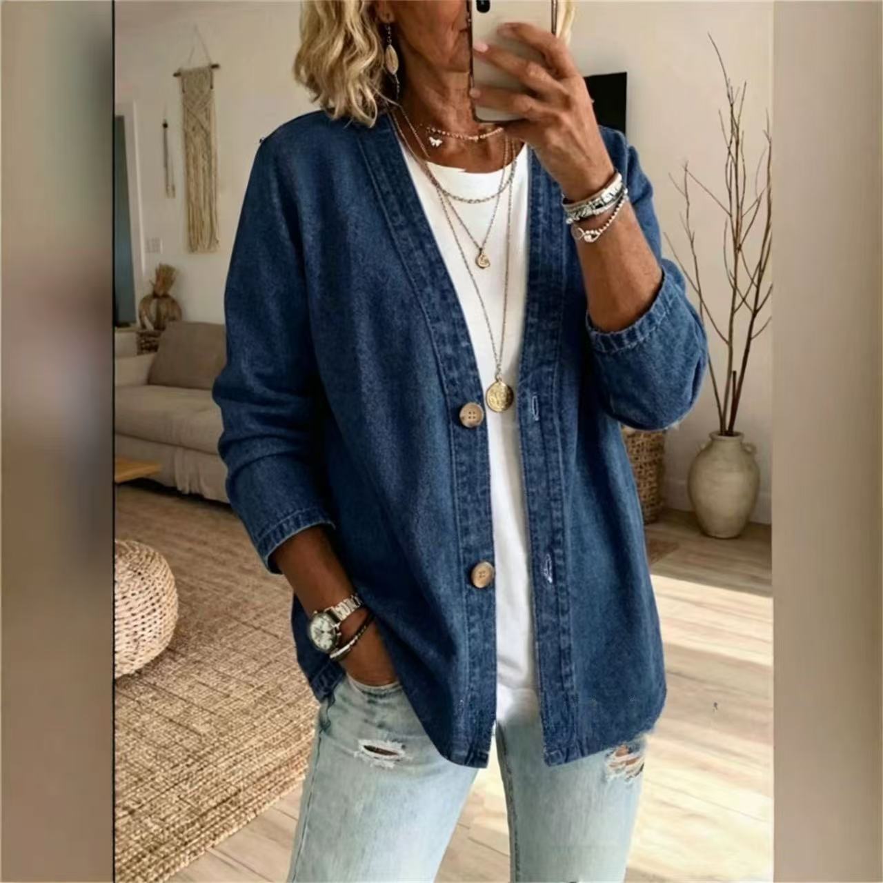 Chaquetas de Mezclilla para Mu - Women'S Fashion Denim Jacket reseña y precio