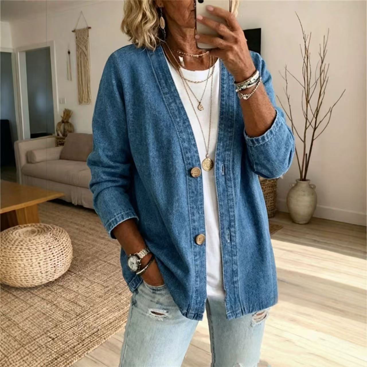 Chaquetas de Mezclilla para Mu - Women'S Fashion Denim Jacket reseña y precio