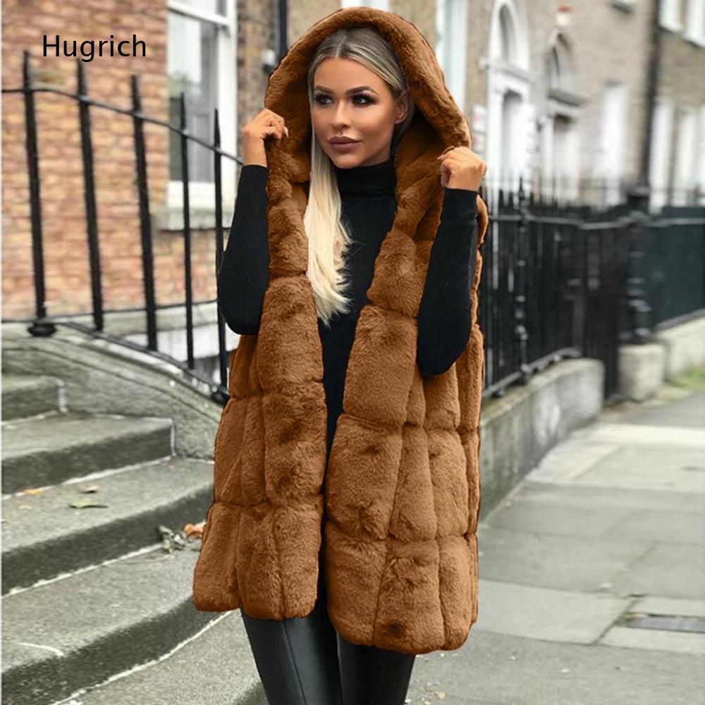 Chaleco con capucha de piel si - Women'S Fashion Gilet reseña y precio