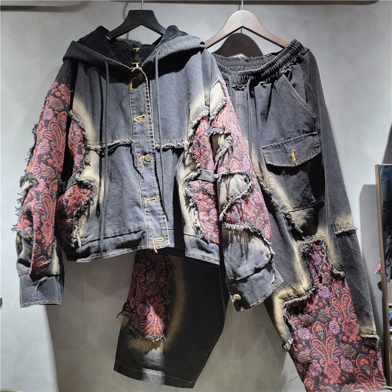 WTHT moda mujer lavado Patchwo - Women'S Fashion Denim Jacket reseña y precio