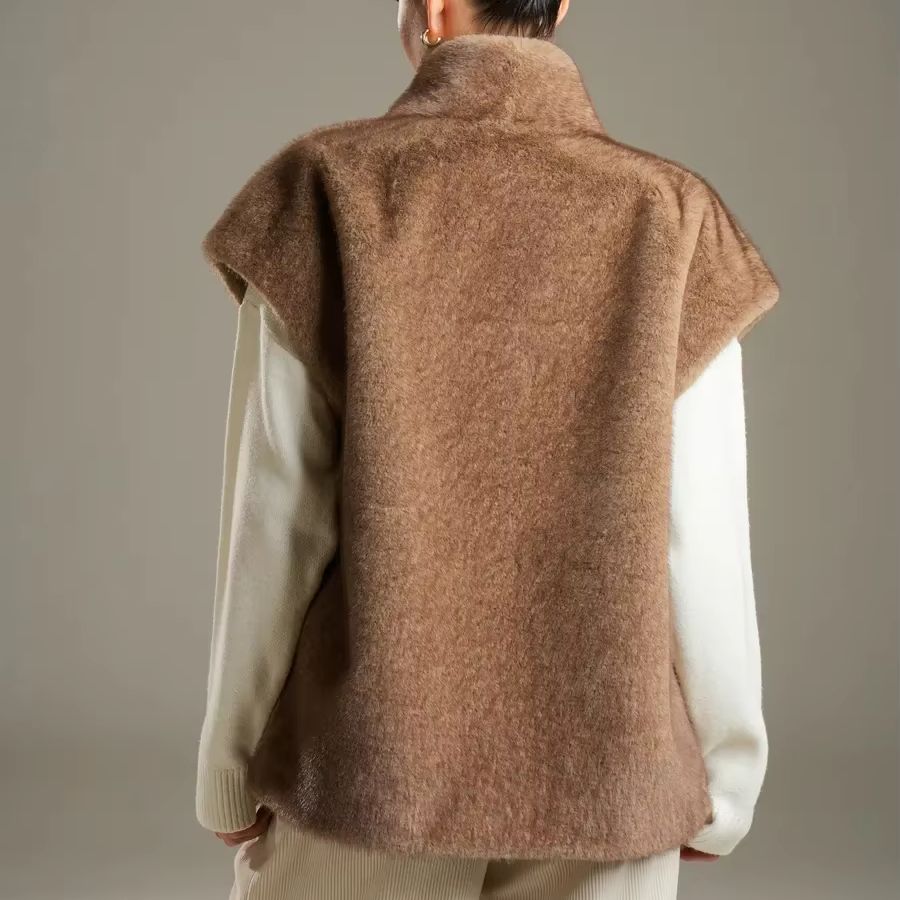Chaleco de Pelo Sintético sin  - Women'S Fashion Gilet reseña y precio