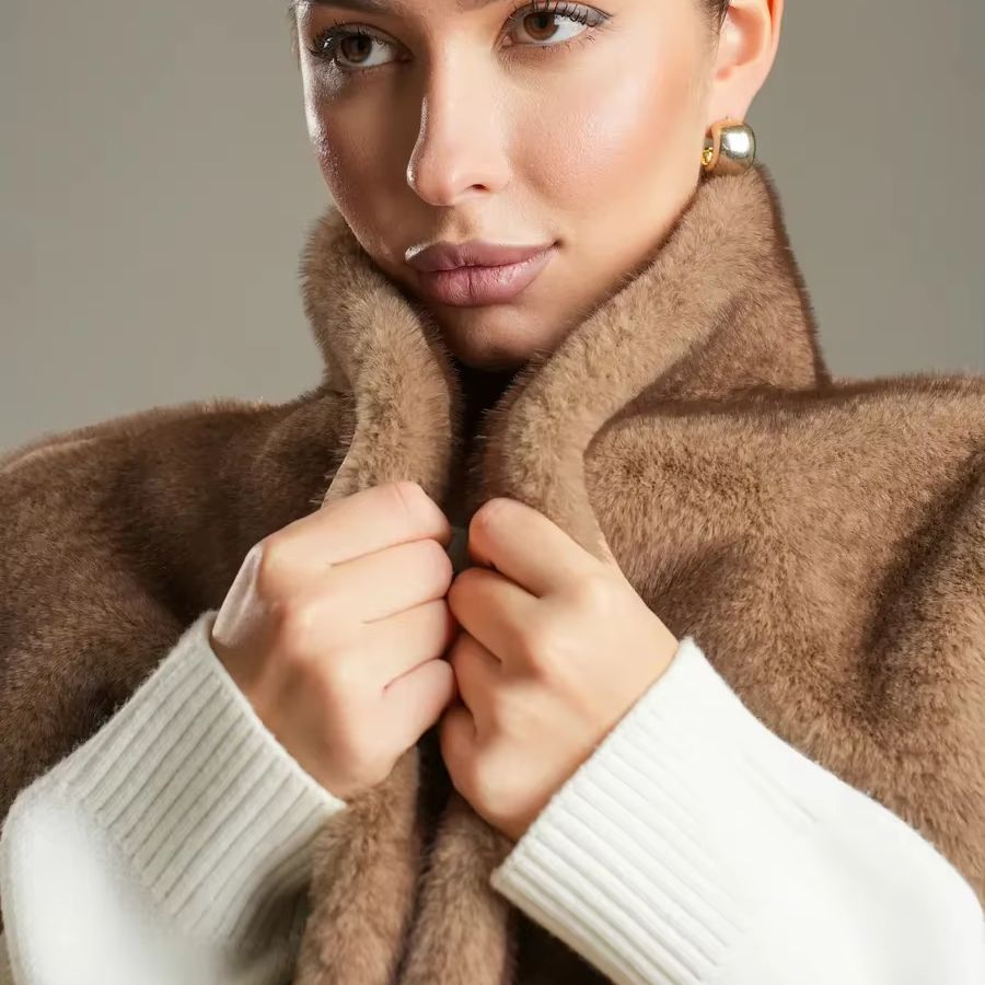 Chaleco de Pelo Sintético sin  - Women'S Fashion Gilet reseña y precio