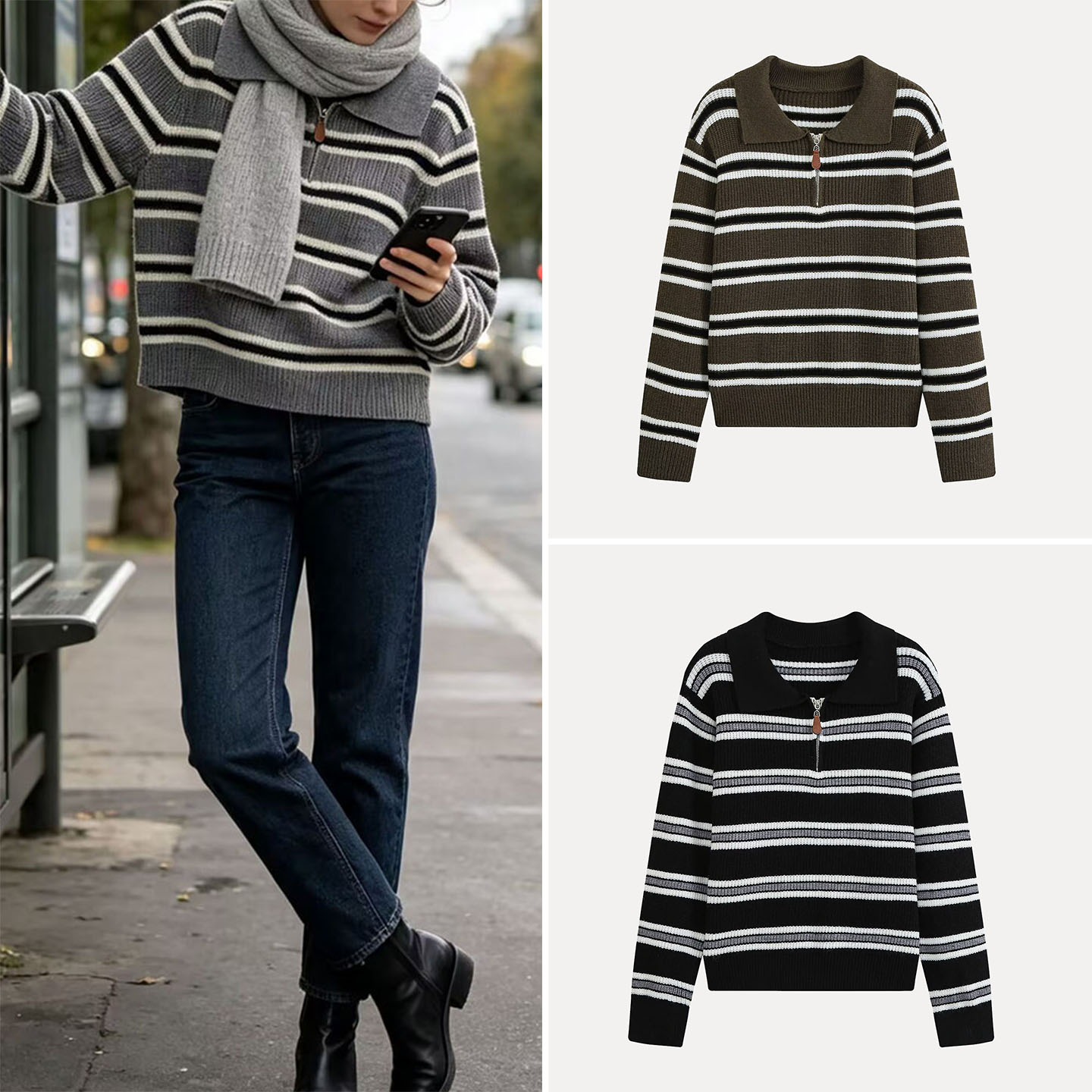 Camisa de punto de manga larga - Women'S Fashion E Commerce reseña y precio