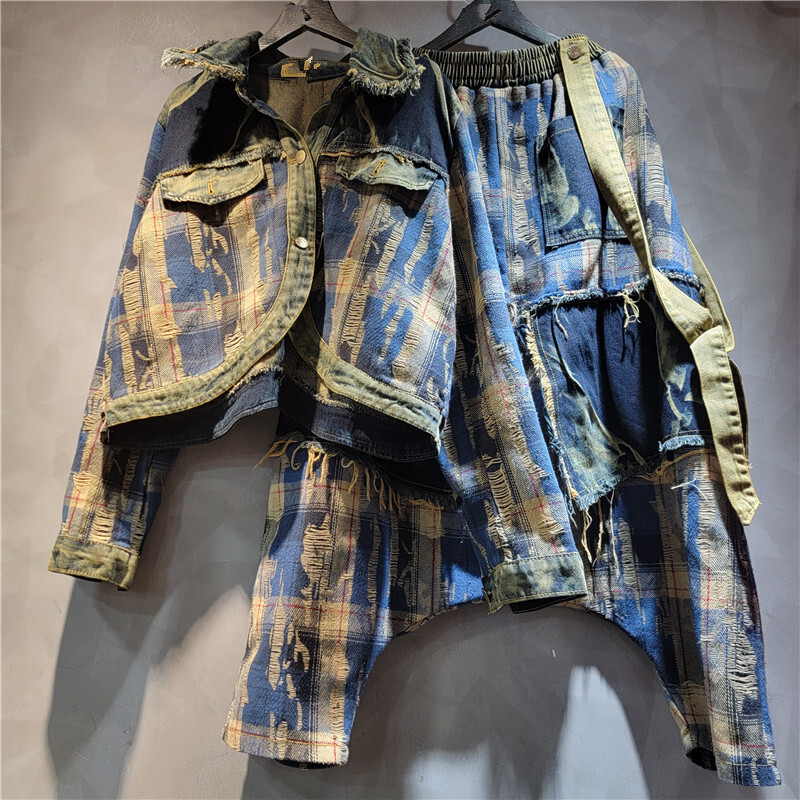 WTHT moda mujer Irregular Patc - Women'S Fashion Denim Jacket reseña y precio