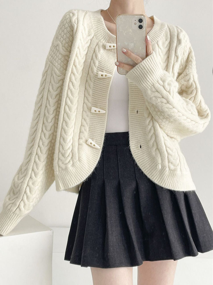 Suéter de punto de manga larga - Women'S Fashion Gilet reseña y precio
