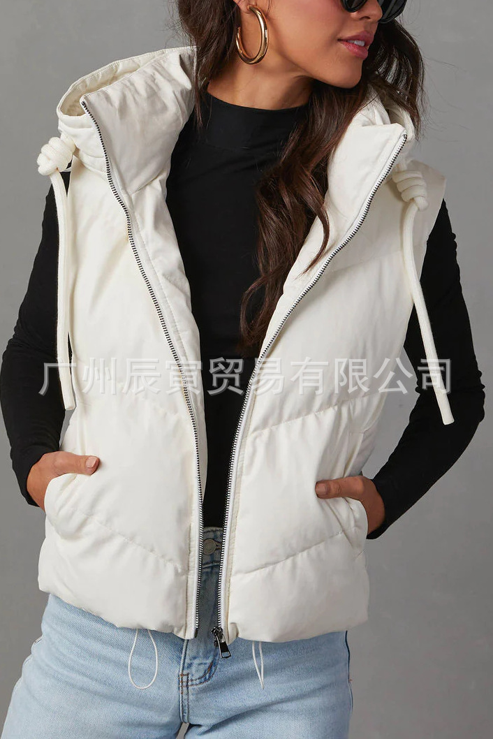 Chaleco Acolchado con Capucha  - Women'S Fashion Gilet reseña y precio