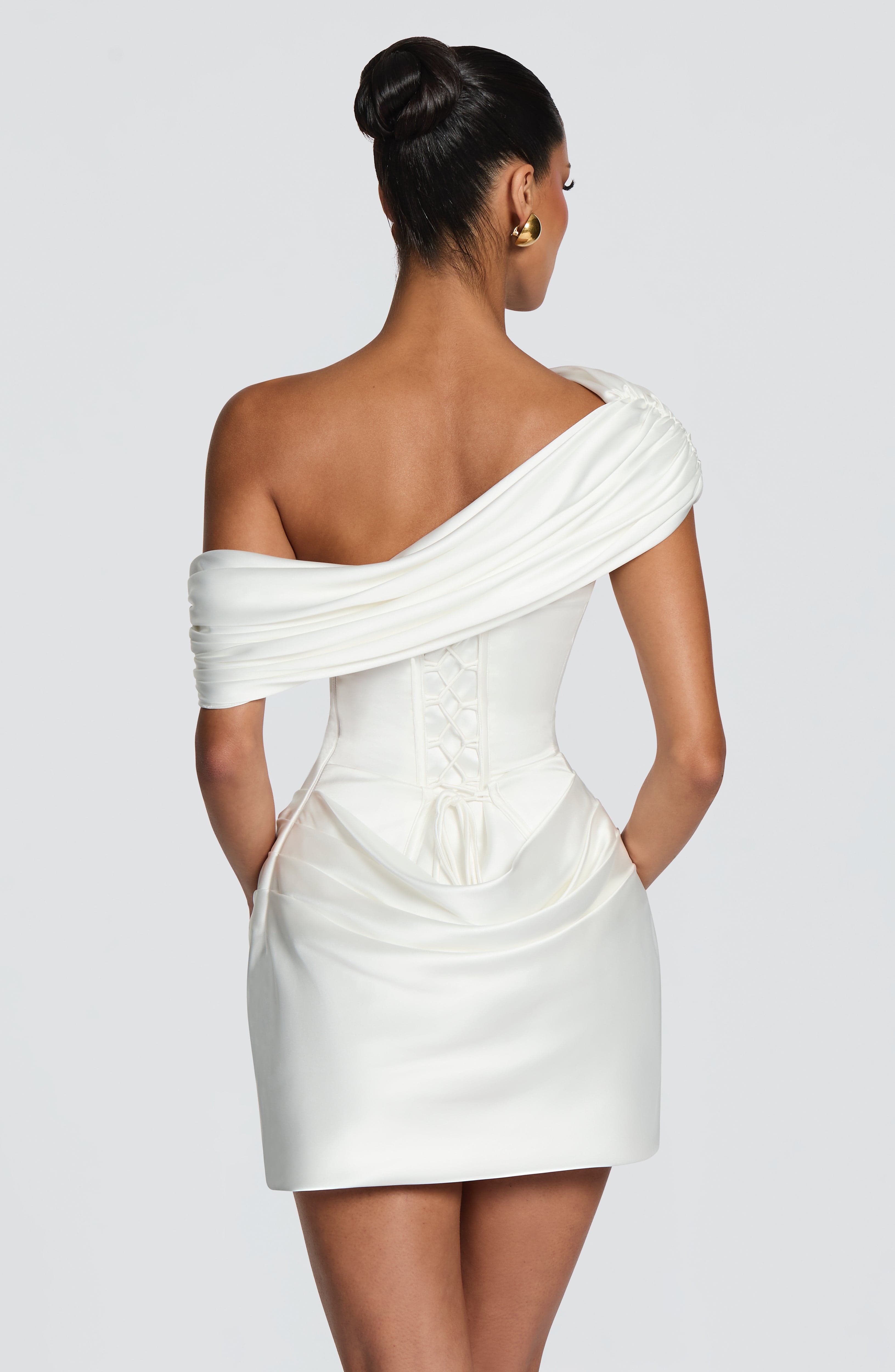 Vestido Mini de Satén Blanco d - Bodycon Dress Women reseña y precio