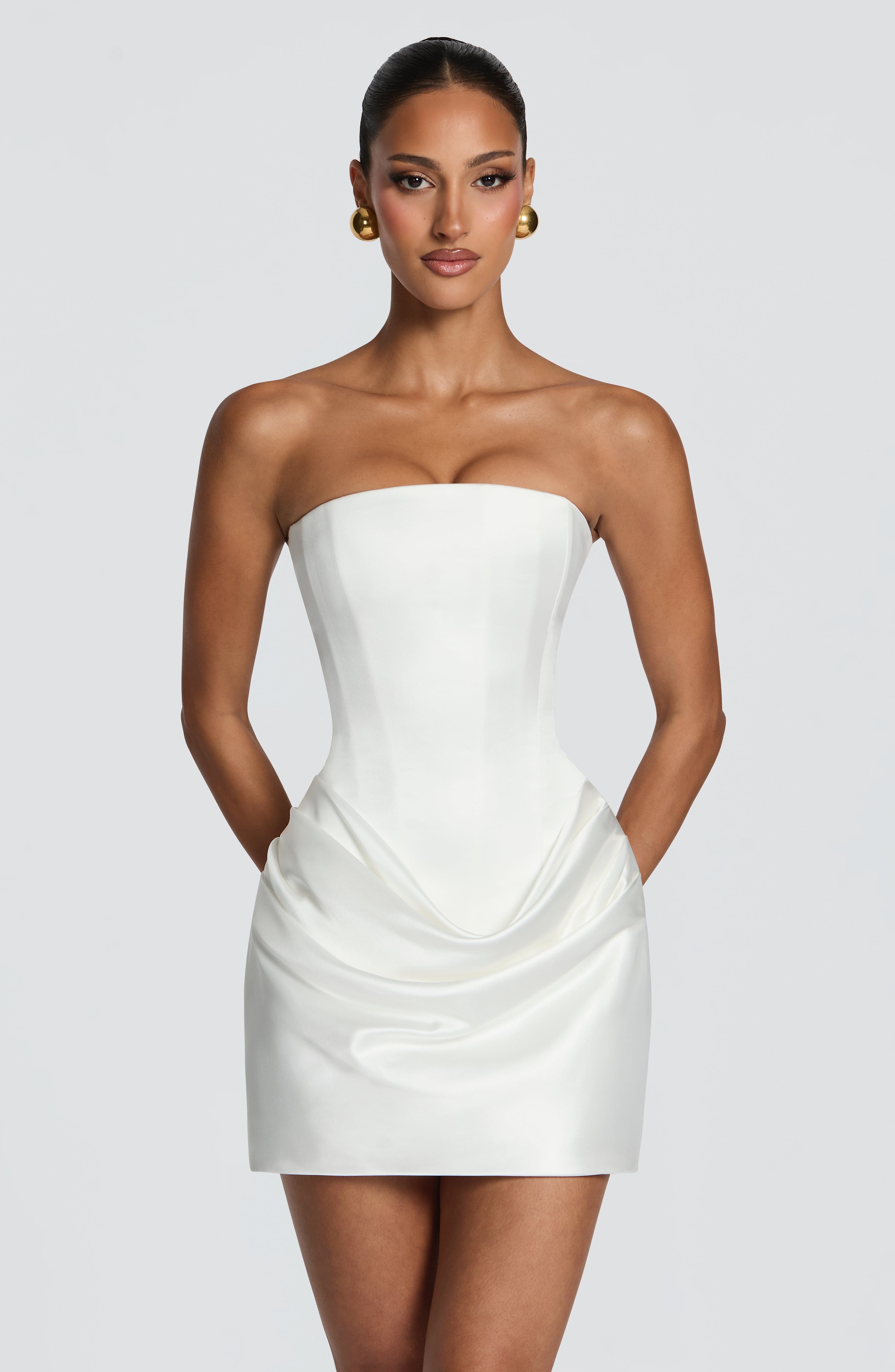 Vestido Mini de Satén Blanco d - Bodycon Dress Women reseña y precio