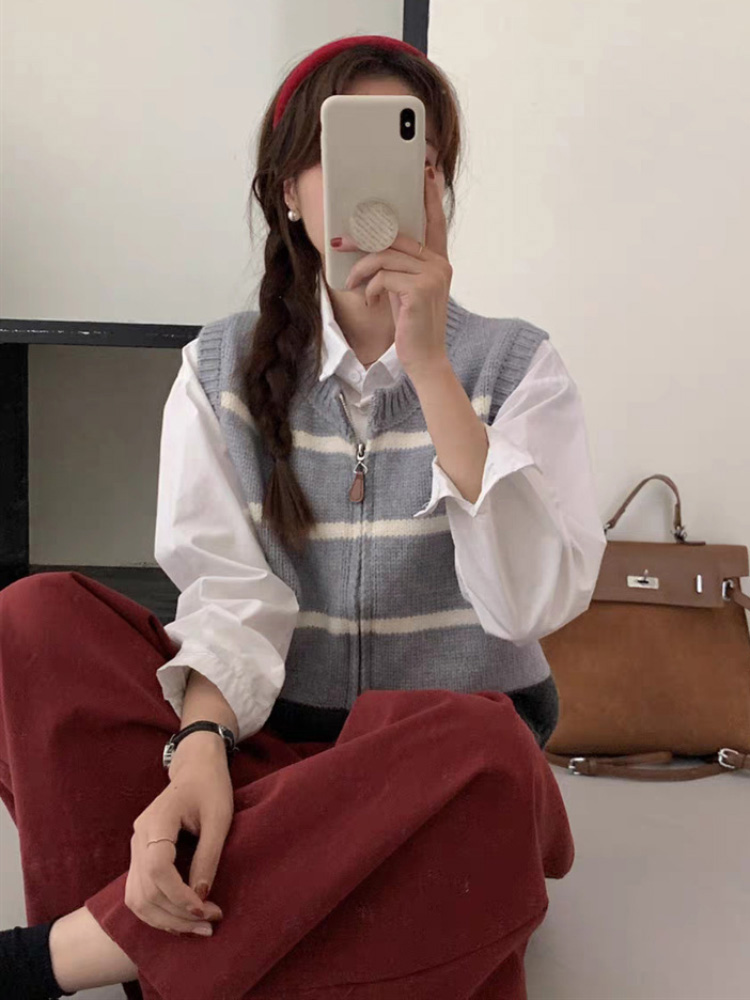 Cárdigan de punto con cremalle - Women'S Fashion Gilet reseña y precio