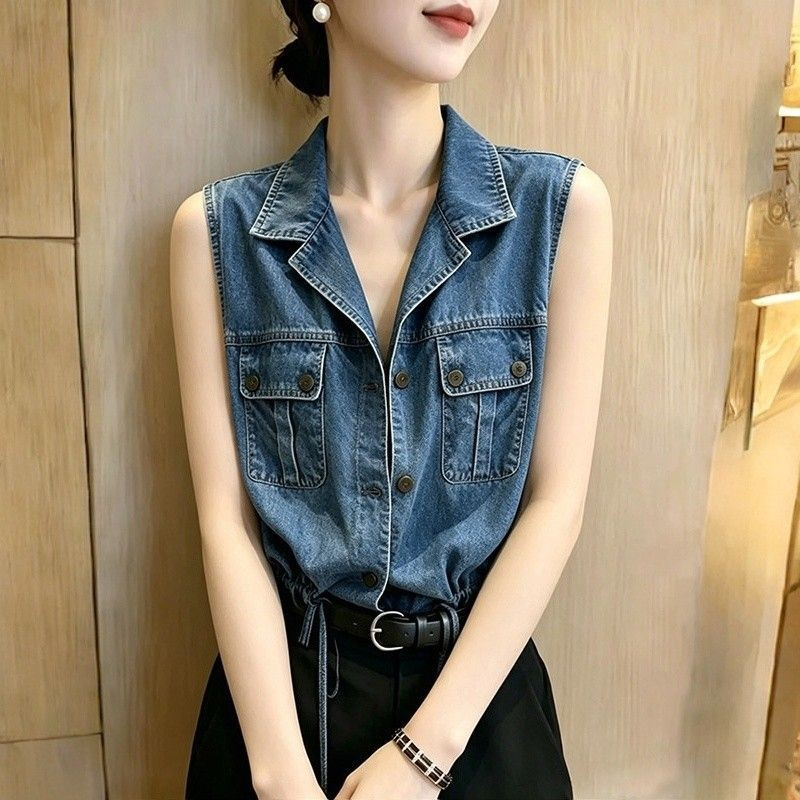 Súper Bonita Camisa Vaquera pa - Women'S Fashion Denim Jacket reseña y precio