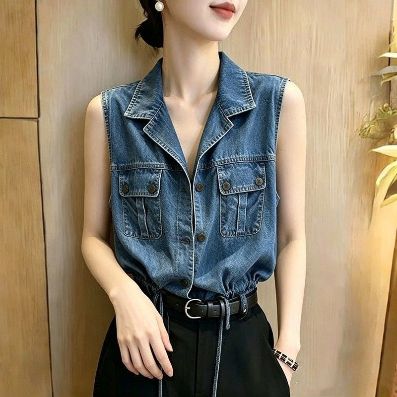 Súper Bonita Camisa Vaquera pa - Women'S Fashion Denim Jacket reseña y precio