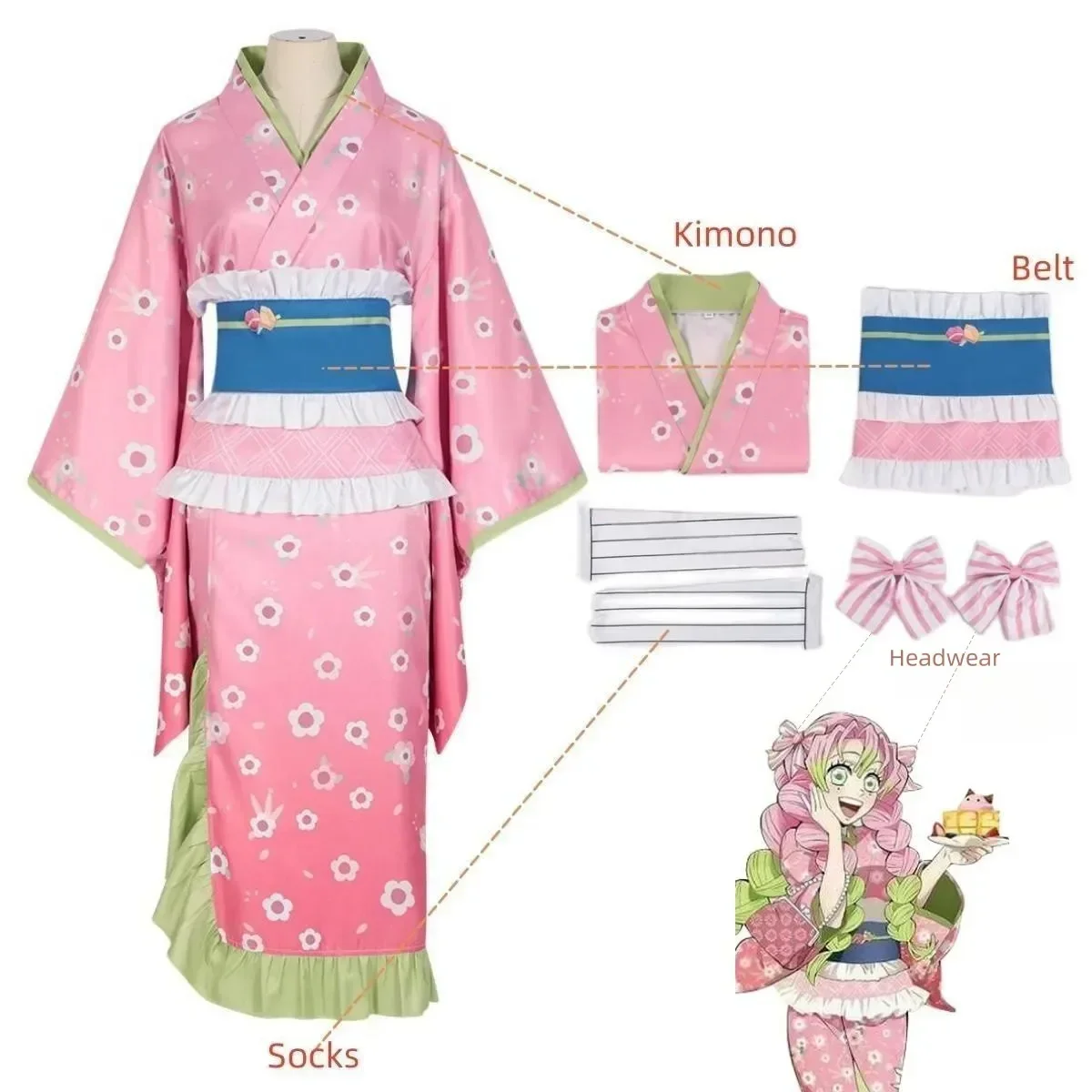 Nuevo disfraz de Kanroji Mitsu - Women'S Fashion Kimono reseña y precio