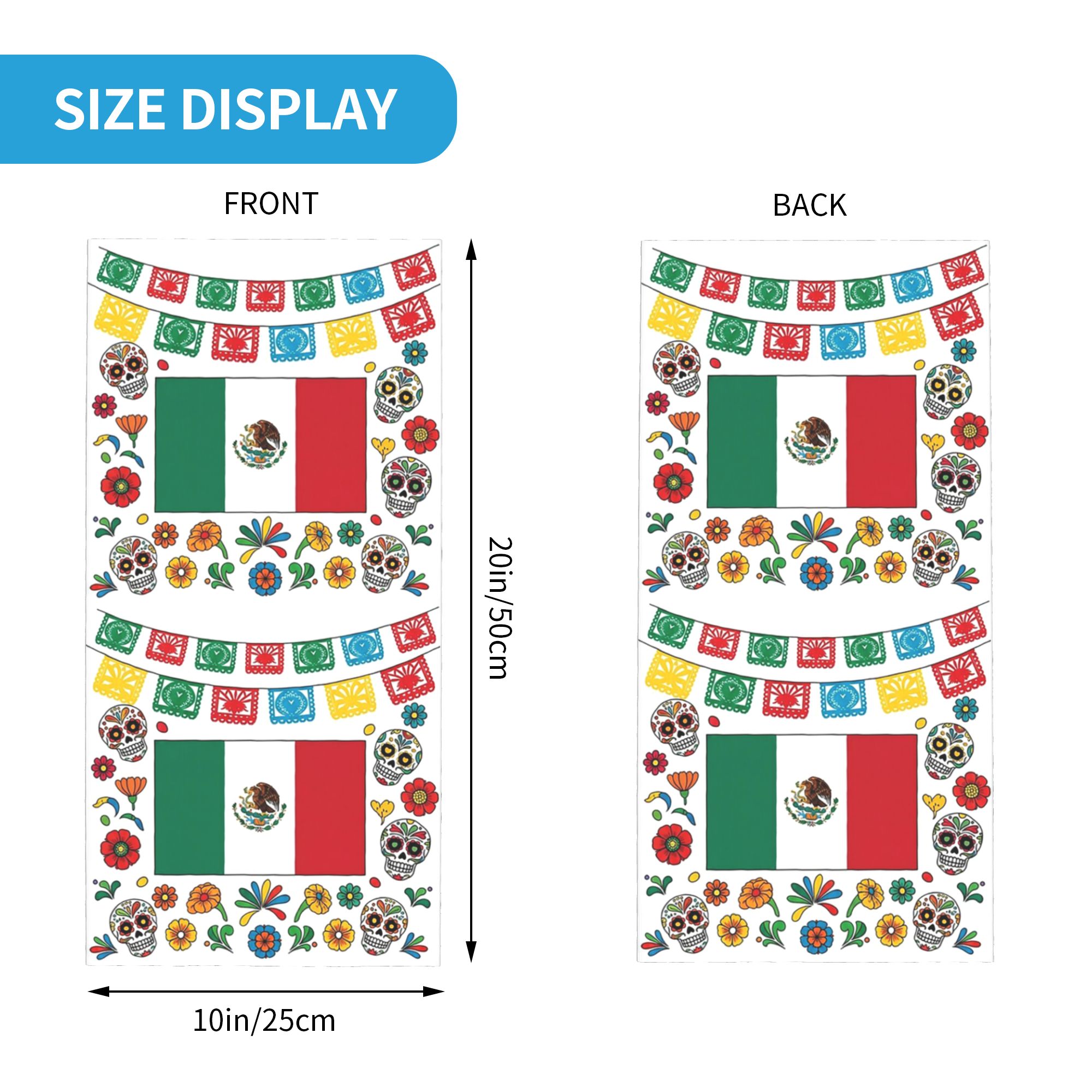 Bandana con bandera mexicana,  - Women Fashion History reseña y precio