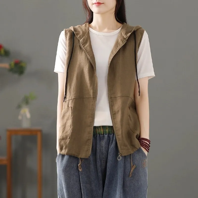 Chaleco con capucha de mezcla  - Women'S Fashion Gilet reseña y precio