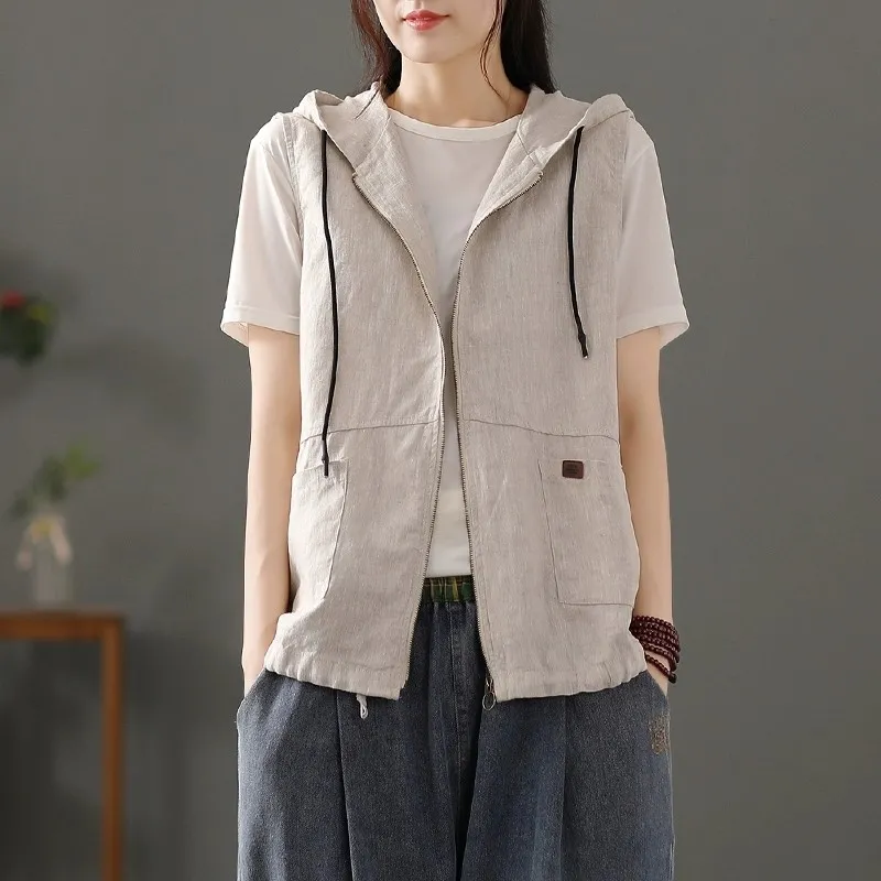 Chaleco con capucha de mezcla  - Women'S Fashion Gilet reseña y precio