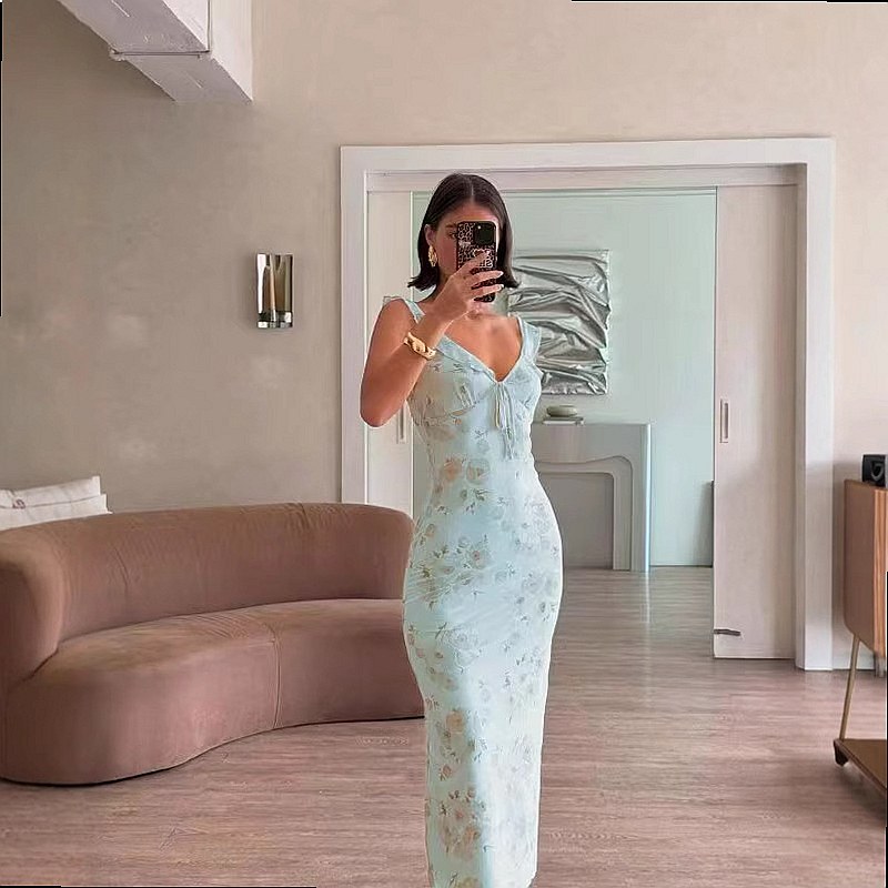 Vestido Halter Estampado Sexy  - Bodycon Dress Women reseña y precio