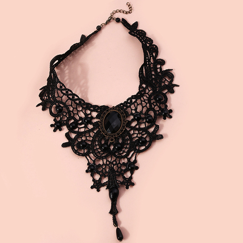Collar de encaje negro con cue - Women'S Fashion Victorian reseña y precio