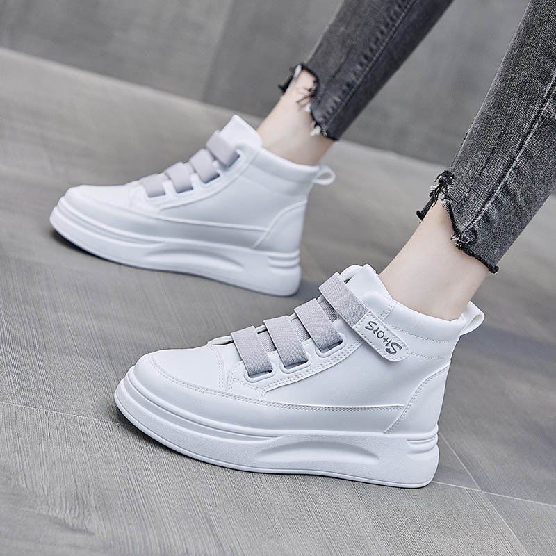 Zapatillas altas blancas para  - Women'S Fashion Velcro Sneakers reseña y precio