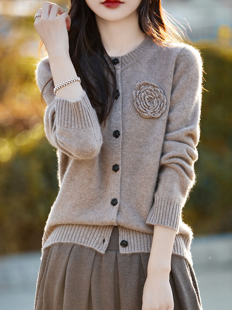 Cárdigan de punto de flores de - Women'S Fashion Gilet reseña y precio