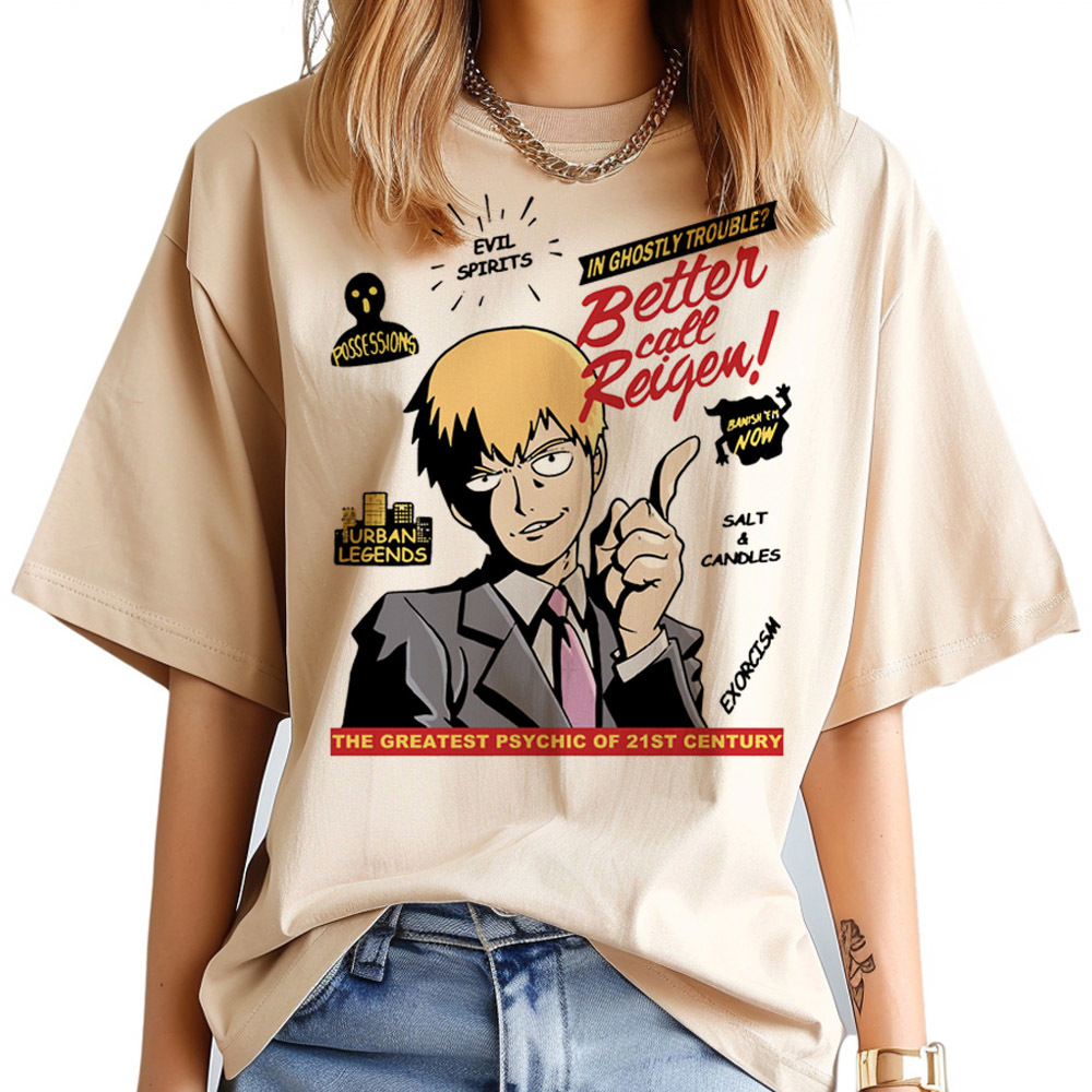 Camiseta Mob Psycho 100 para m - Women Fashion 80S reseña y precio