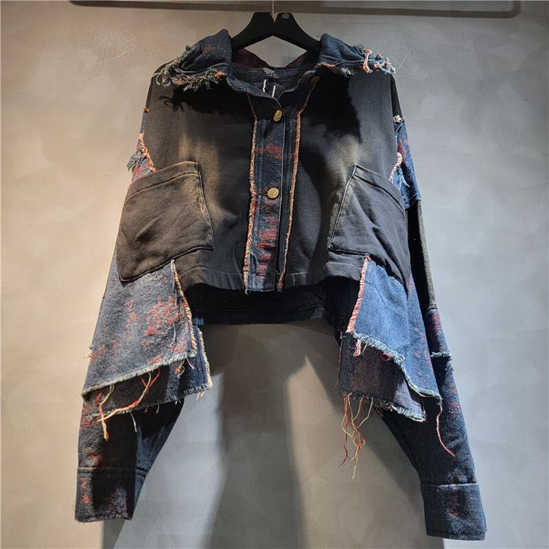 WTHT nueva moda mujer Patchwor - Women'S Fashion Denim Jacket reseña y precio