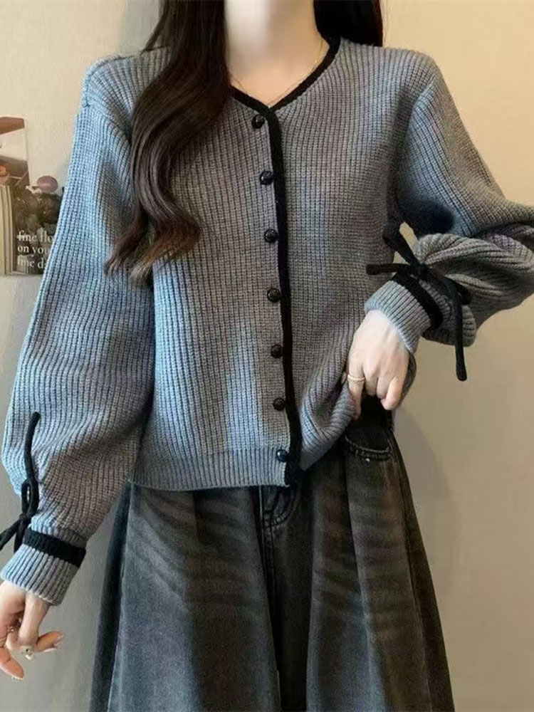 Cárdigan de punto holgado a ra - Women'S Fashion Gilet reseña y precio