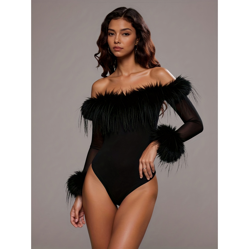 Top de malla peluda a la moda  - Bodycon Dress Women reseña y precio
