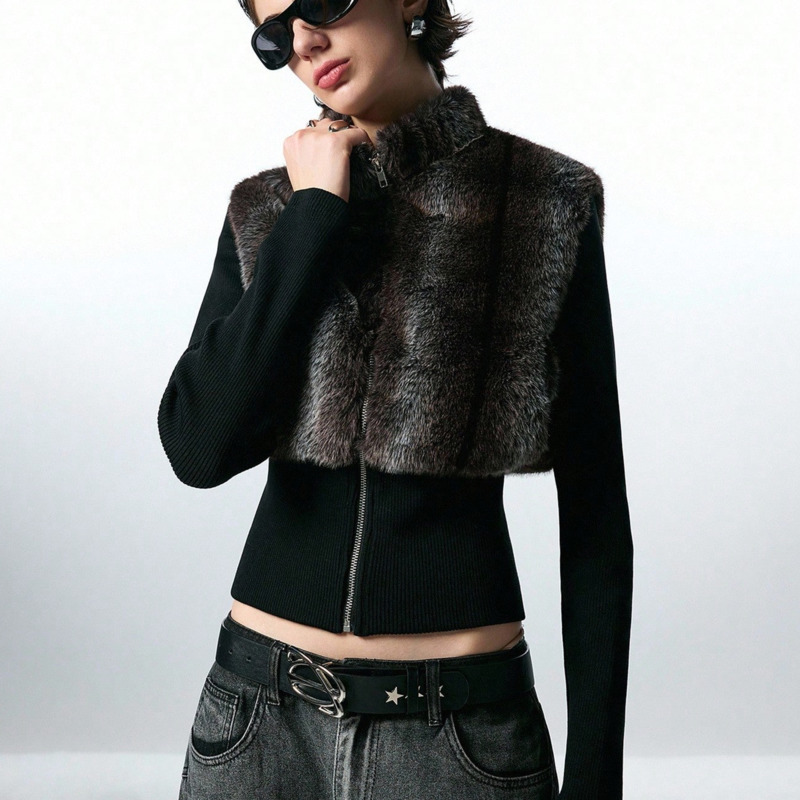 Chaleco corto sin mangas con c - Women'S Fashion Gilet reseña y precio